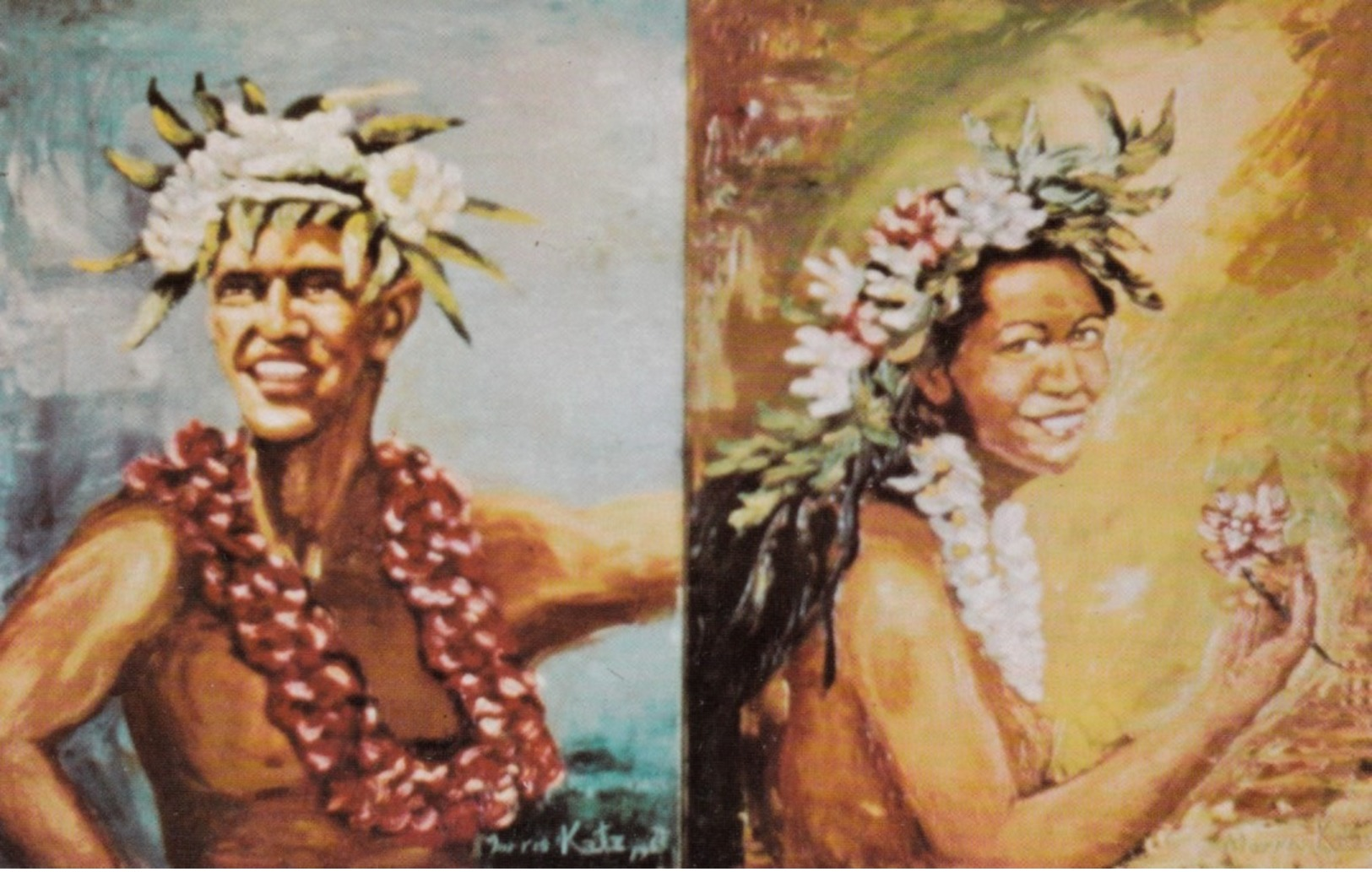 Native Couple , 50-60s - French Polynesia