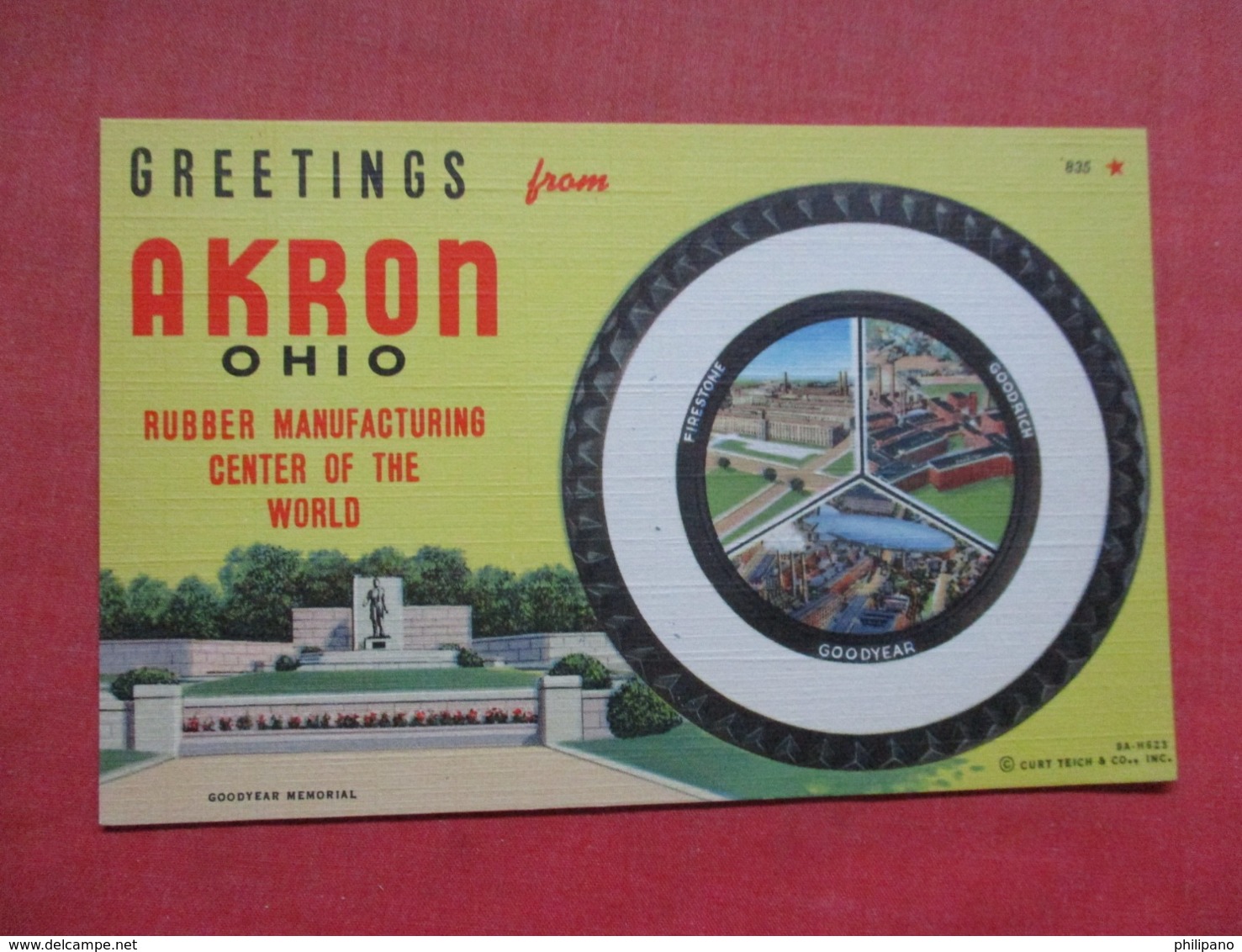 Greeting Rubber Manufacturing Center Of World Ohio > Akron  Ref 3725 - Akron