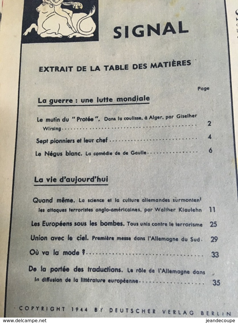 - Revue Guerre 39 - 45 - Signal - Nº 5 - 1944 - - Autres & Non Classés