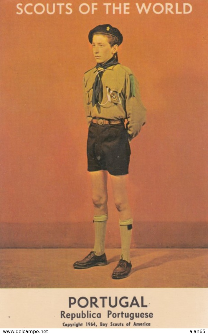 Scouts Of The World Series, Portugal Boy Scout Uniform C1960s Vintage Postcard - Scoutismo