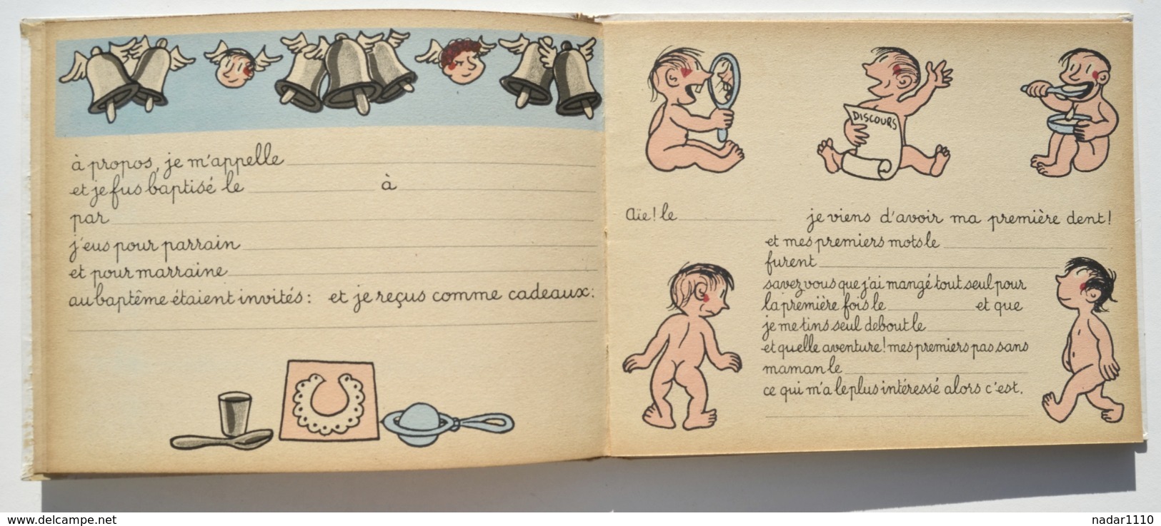 Enfantina / Mon Journal De Bébé - Aquarelles De Jean EFFEL - L'Heptameron, 1948 - Andere & Zonder Classificatie