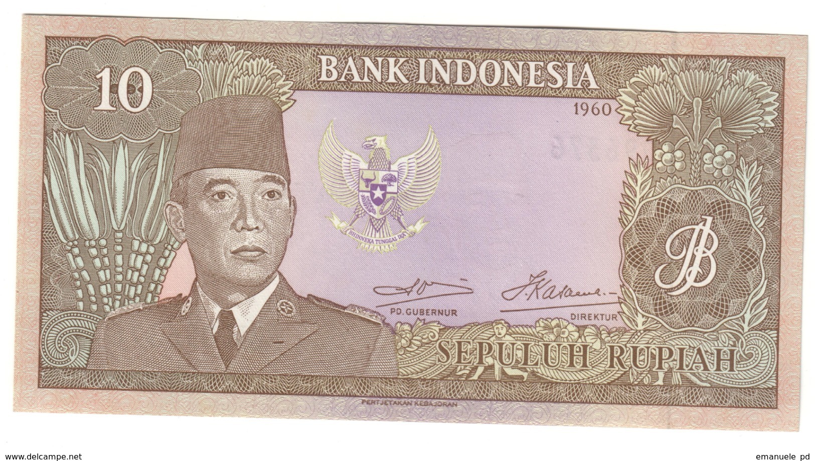 Indonesia 10 Rupiah 1960 UNC - Indonesia