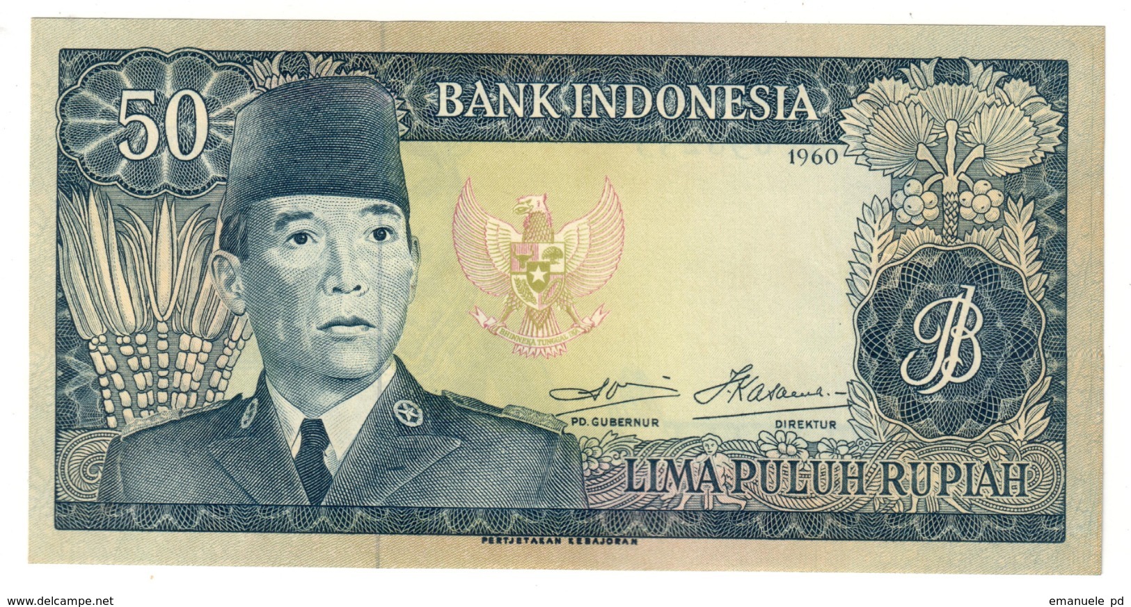 Indonesia 50 Rupiah 1960 Pick 85B UNC - Indonesia