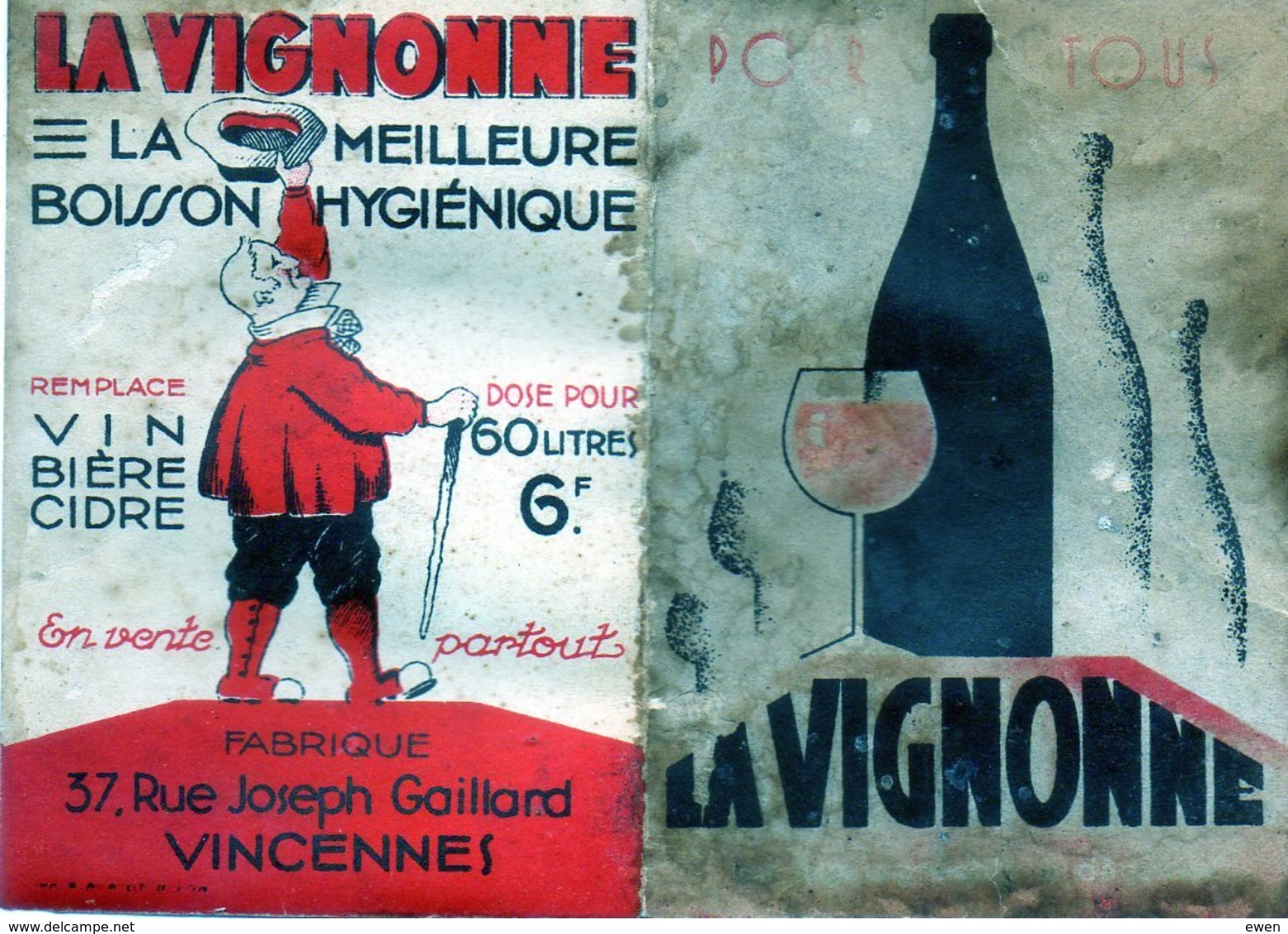 Calendrier De Poche 1936. La Vignonne - Tamaño Pequeño : 1921-40