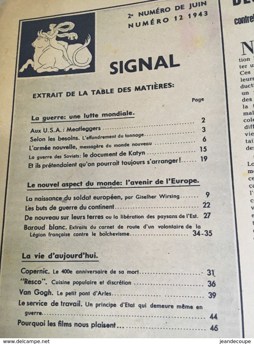 - Revue Guerre 39 - 45 - Signal - 1943 - - Andere & Zonder Classificatie