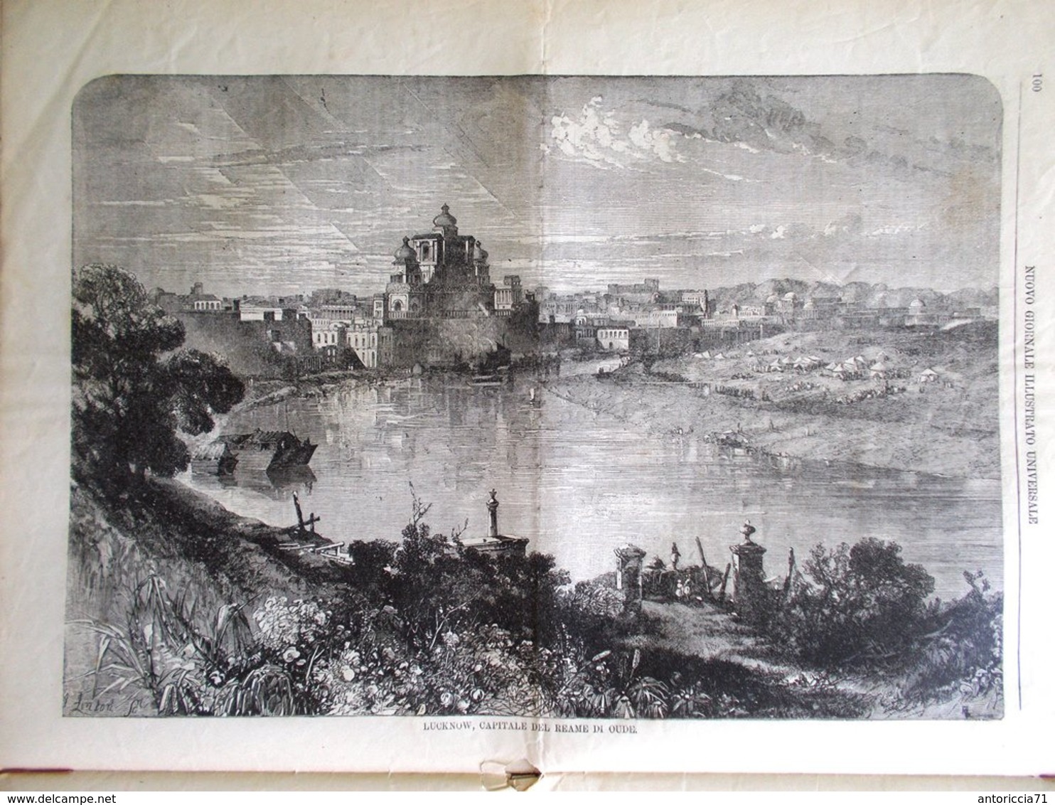 Nuovo Giornale Illustrato Universale 27 Marzo 1870 Lucknow Rubens Papa Indostan - Voor 1900