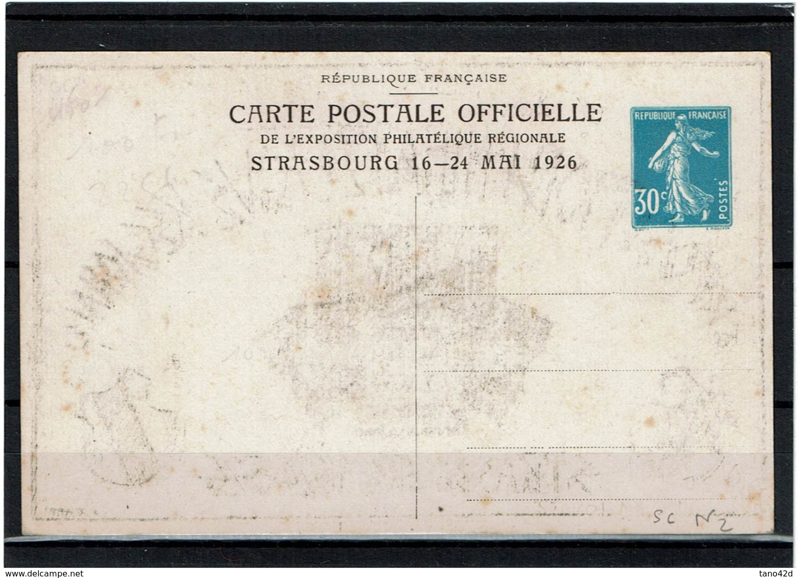 LCTN58/PM2 - CP SEMEUSE CAMEE 30c TSC EXPO STRASBOURG NEUVE - Cartes Postales Types Et TSC (avant 1995)