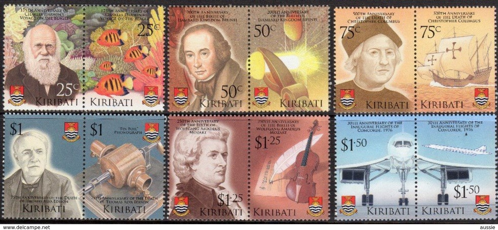 Kiribati 2006 Yvertn°  603-614 *** MNH  Cote 22,50 € Explorateurs Et Innovations - Kiribati (1979-...)