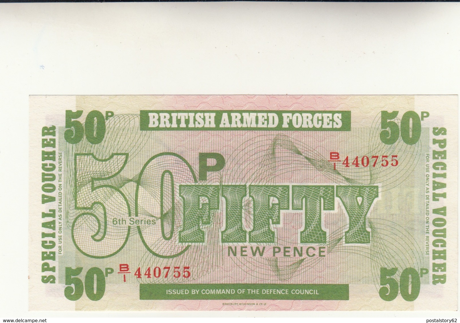 British Armed Forces 50 Fifty New Pence, Special Voucher .uncirculed - British Armed Forces & Special Vouchers