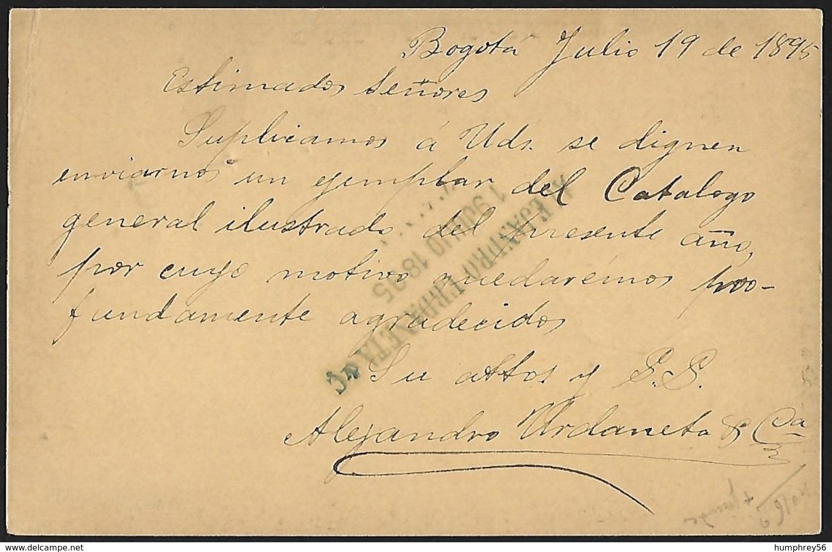 1895 - COLOMBIA - Card + BARRANQUILLA & SAINT NAZAIRE - Colombia