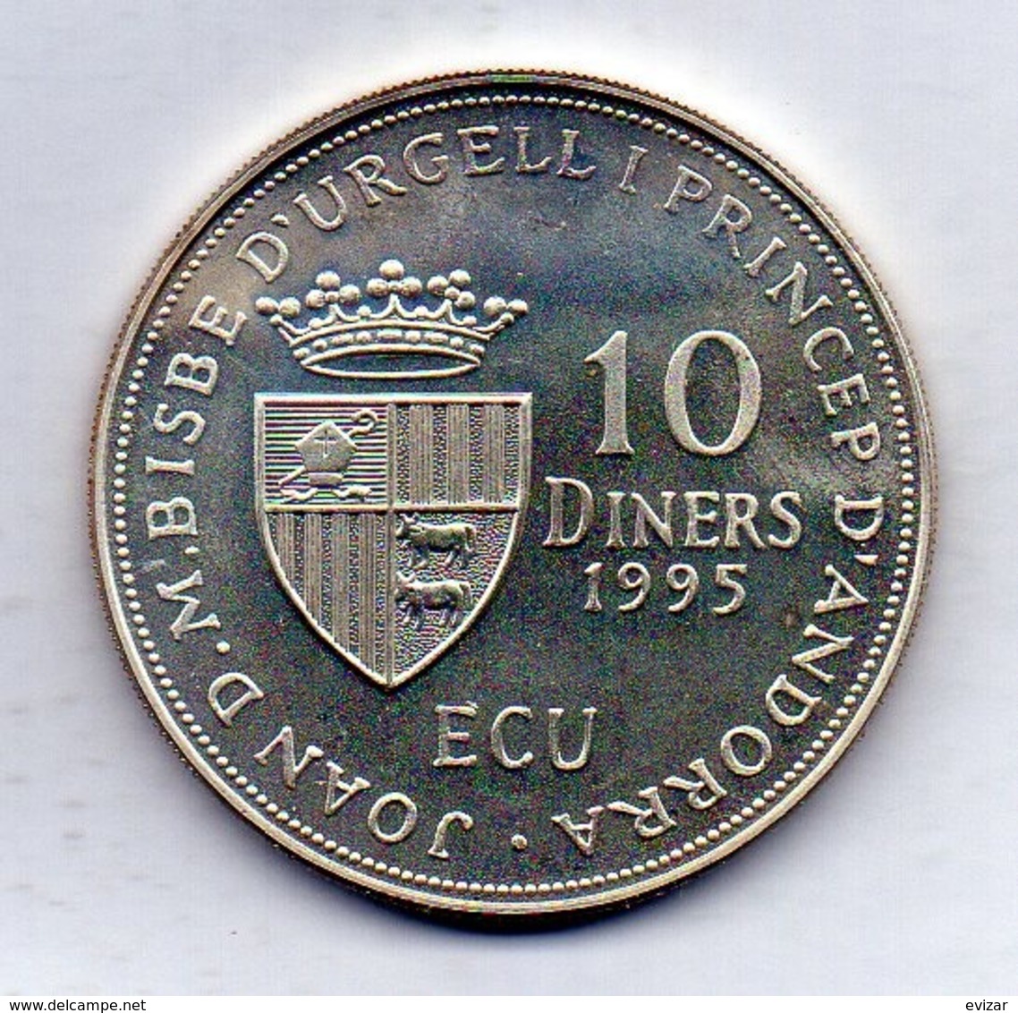 ANDORRA, 10 Diners, Silver, Year 1995, KM #108, Proof - Andorre