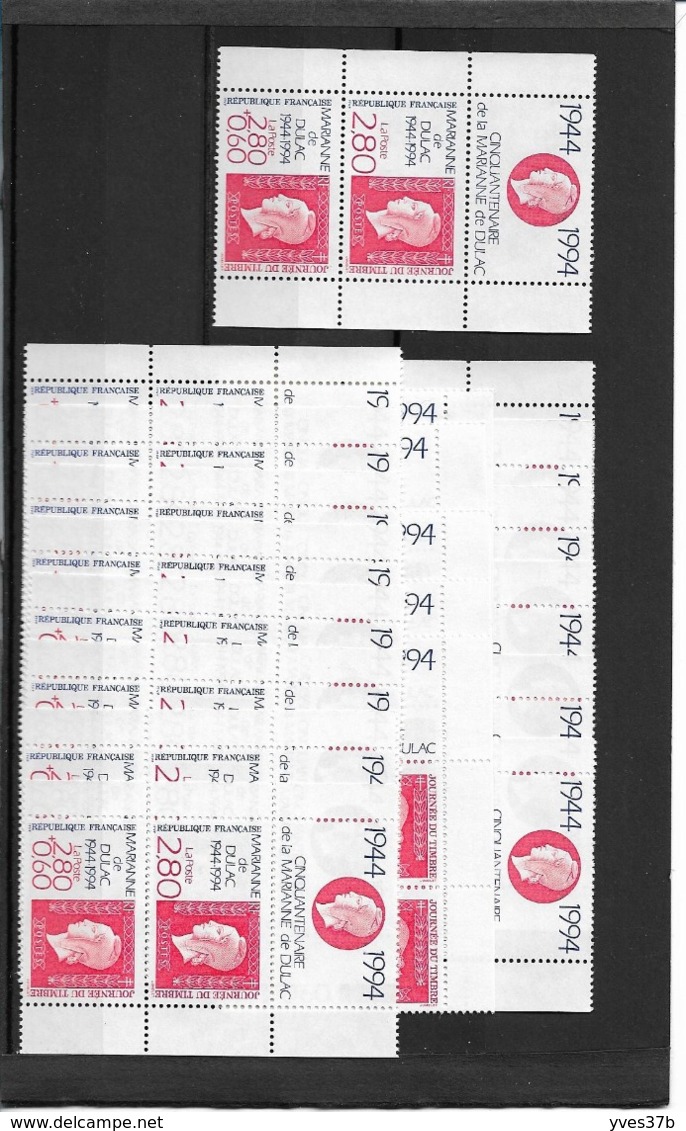 France P2864Aa Paire 2864+2863a Avec Vignette - 20 Exemplaires -  SUP - - Neufs