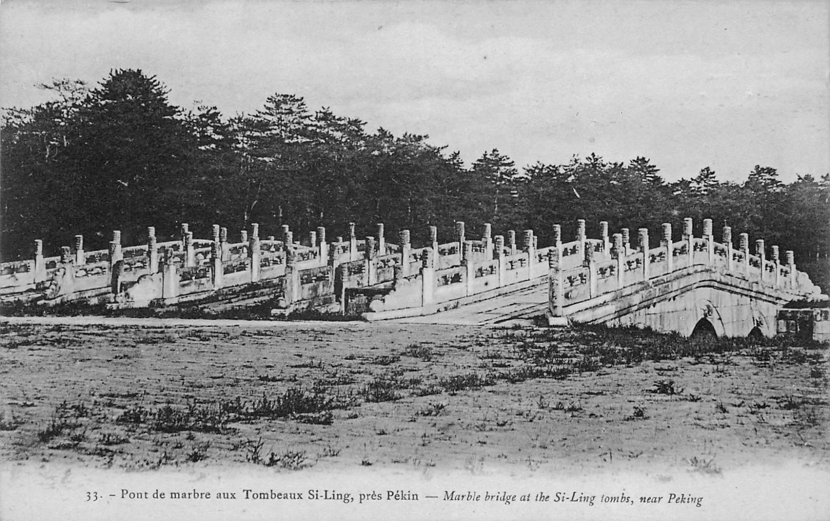 CHINE  -  CHINA  -  Pont De  Marbre Des Tombeaux SI LING , Pres De PEKIN - Cina