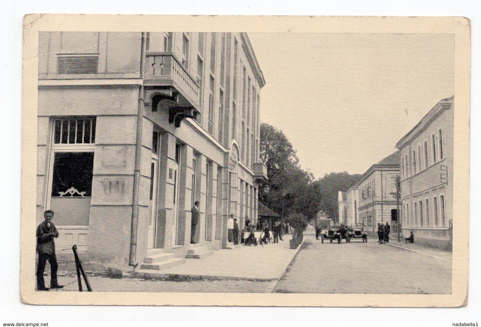 1939 YUGOSLAVIA, BOSNIA, TREBINJE TO NIKSIC, KING ALEKSANDAR STREET, ILLUSTRATED POSTCARD, USED - Bosnia And Herzegovina