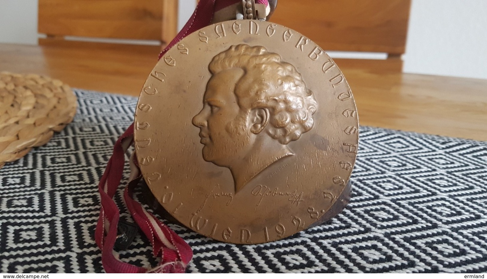 10. Deutsches Sängerbundesfest Wien 1928 - Franz Schubert - Große Bronze-Medaille Von Karl Perl - Sonstige & Ohne Zuordnung