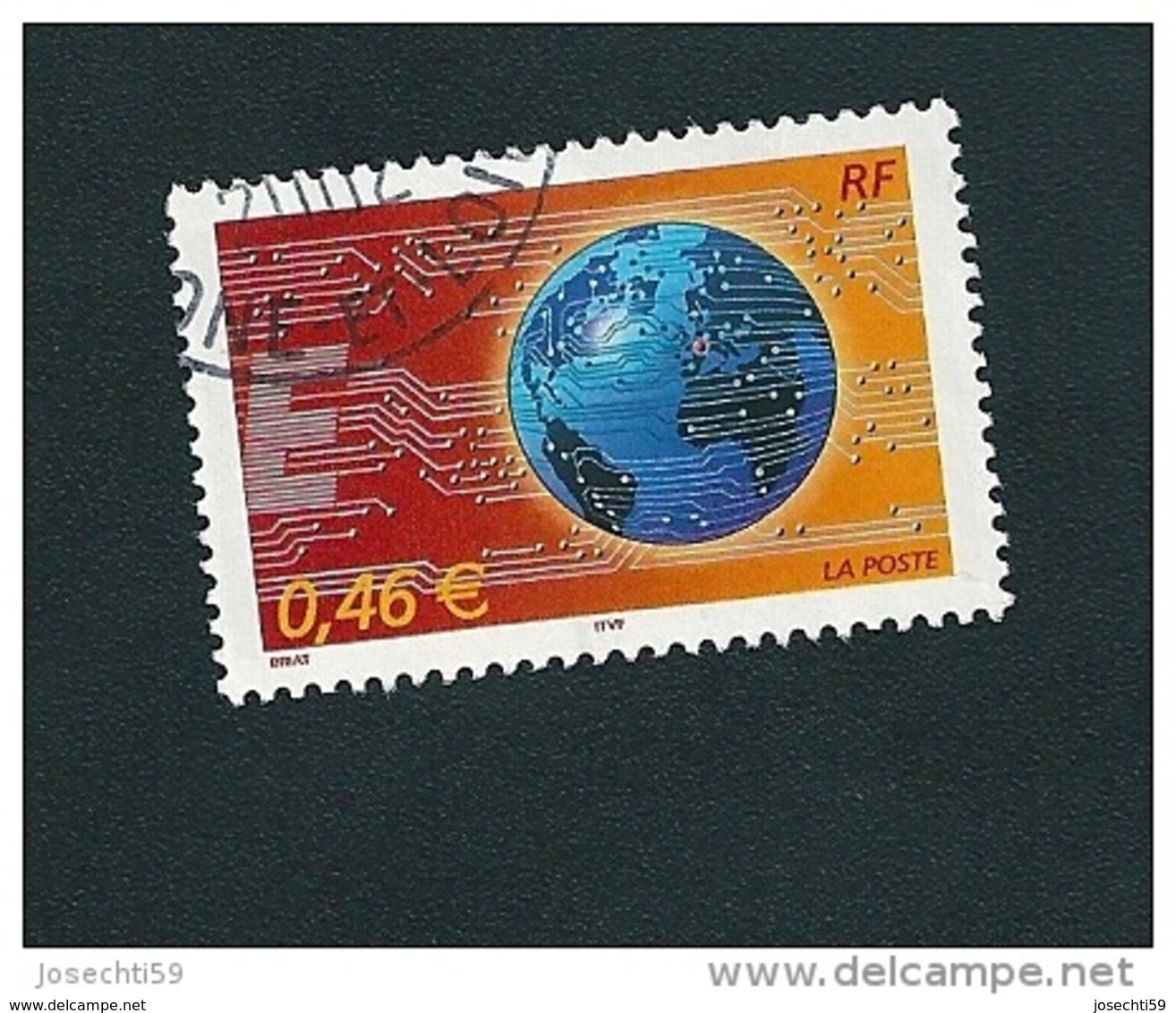 N° 3532 Le Monde En Réseau  Timbre France 2002 Oblitéré 0.46 € - Oblitérés