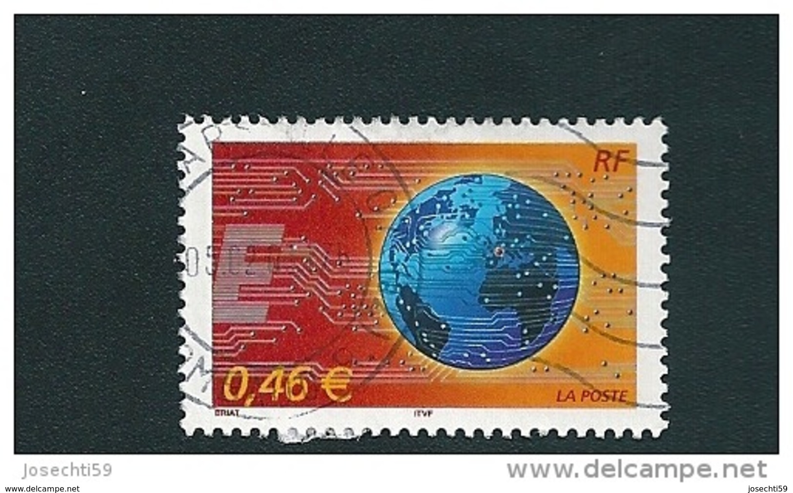 N° 3532 Le Monde En Réseau  Timbre France 2002 Oblitéré 0.46 € - Oblitérés