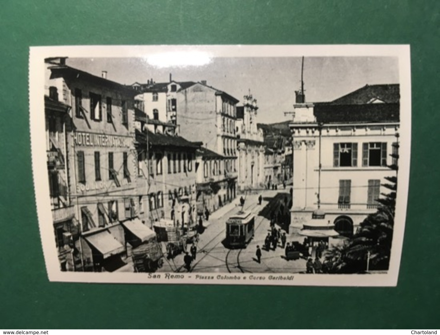 Cartolina San Remo - Piazza Colombo E Corso Garibaldi - Replica 1950 Ca - Imperia