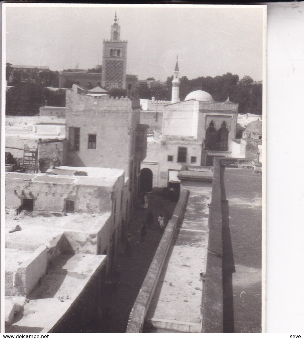 TUNISIE TUNIS  Mosquée SIDI BEN ZIAD Et MOSQUEE De La KASBA 1923 Photo Amateur Format Environ 7,5 Cm X 5,5 Cm Tirage - Orte