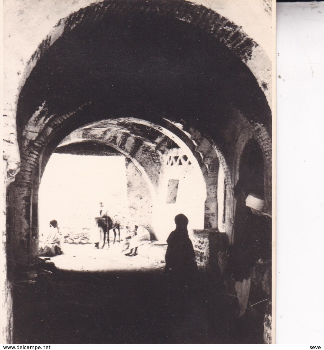 ALGERIE AURES KHANGA SIDI NADJI Ambiance De Rue 1923 Photo Amateur Format Environ 7,5 Cm X 5,5 Cm Tirage Années '30 - Orte