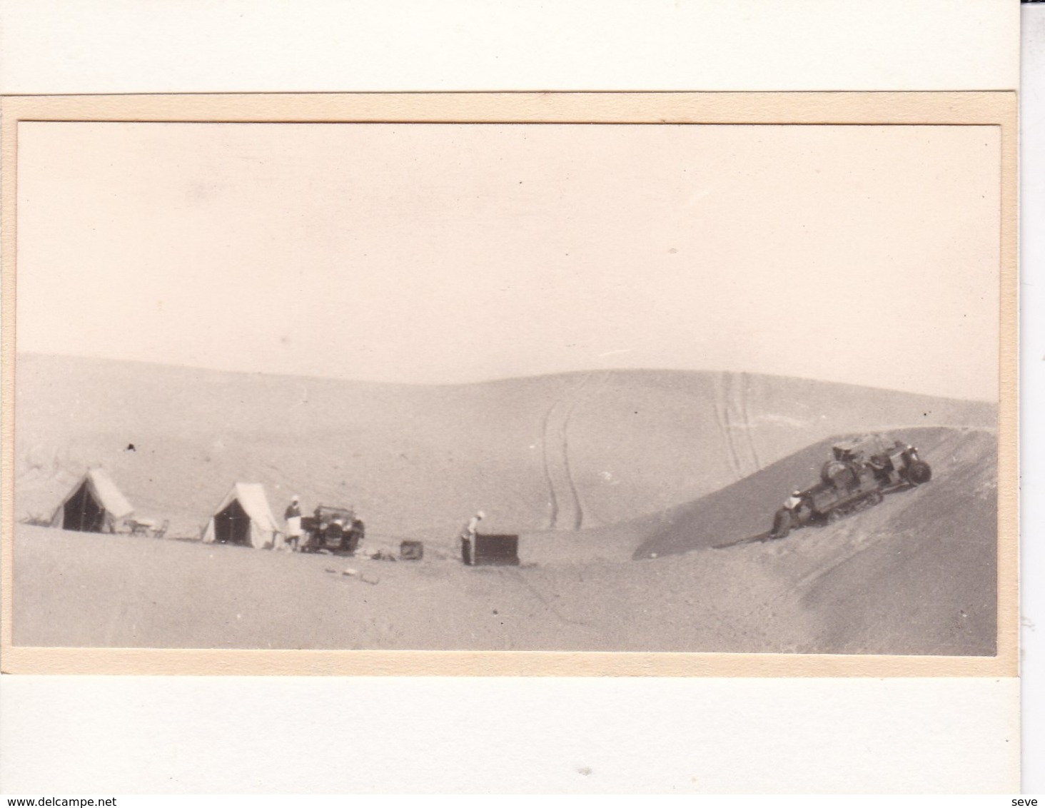 ALGERIE Désert Dunes De BEHIMA Près EL OUED 1923 Photo Amateur Format Environ 7,5 Cm X 5,5 Cm - Orte