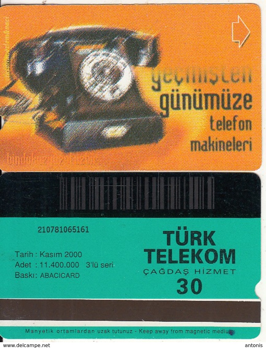 TURKEY - Old Telephone, Bindokuzyüzotuzbir 1931(30 Units, Abacicard), 11/00, Used - Türkei