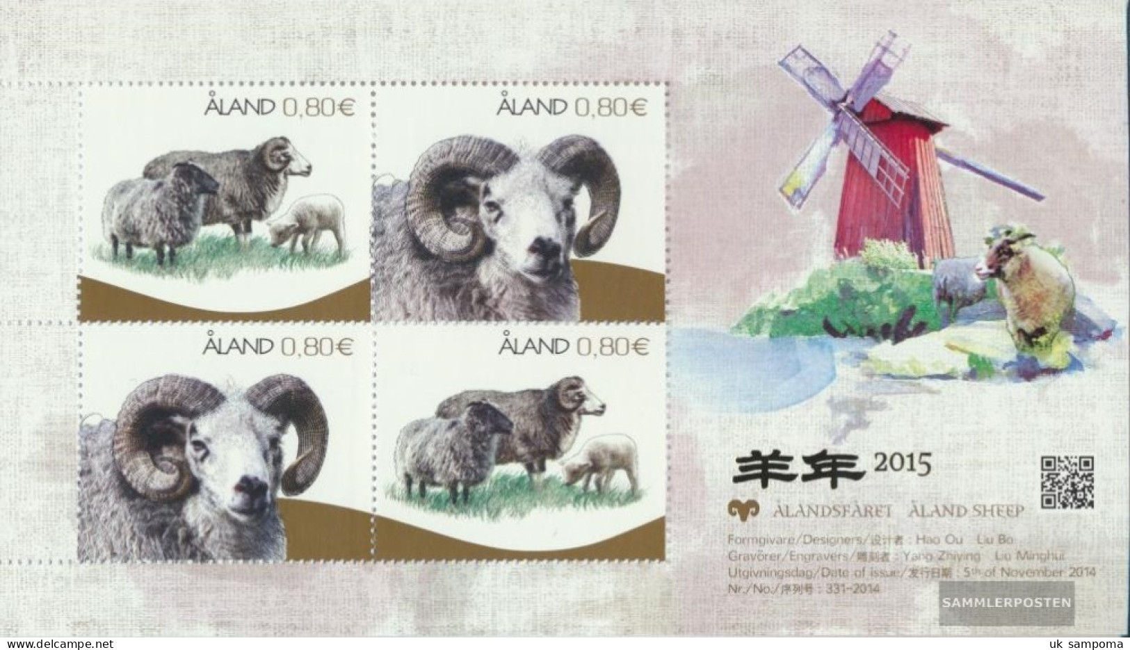 Finland - Aland Block14 (complete Issue) Unmounted Mint / Never Hinged 2014 Sheep - Aland