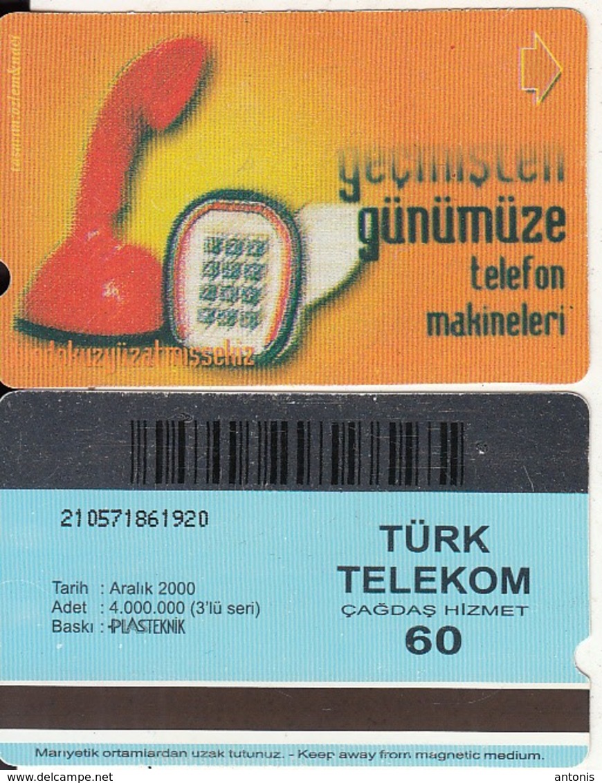TURKEY - Old Telephone, Binsekizyüzyetmissekiz 1968(60 Units, Plasteknik), 12/00, Used - Turquie