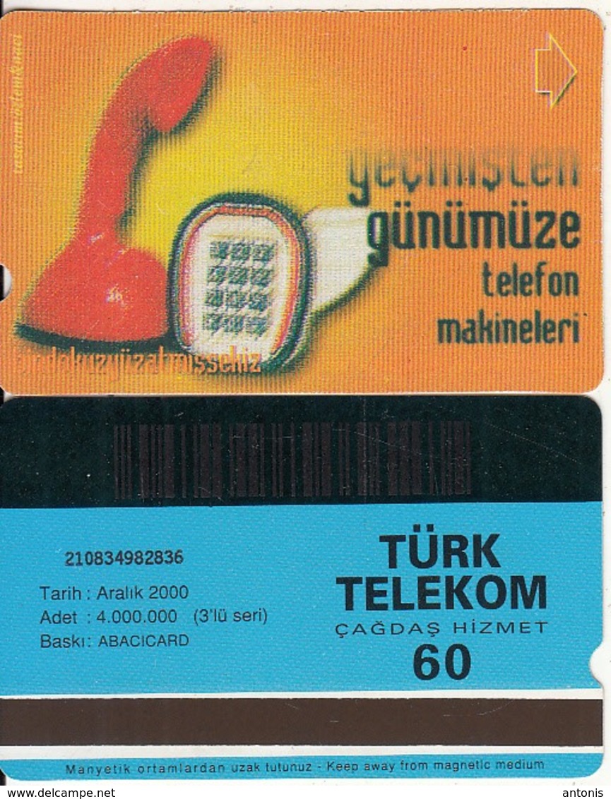 TURKEY - Old Telephone, Binsekizyüzyetmissekiz 1968(60 Units, Abacicard), 12/00, Used - Turquie