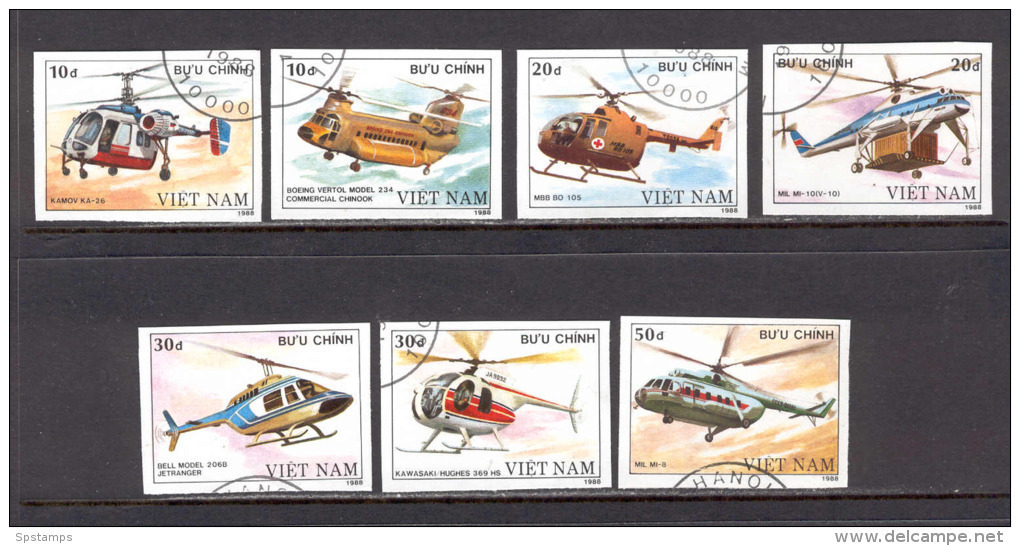 Viet Nam 1988 Aviation - Helicopters Imperforate USED (T1684) - Vietnam