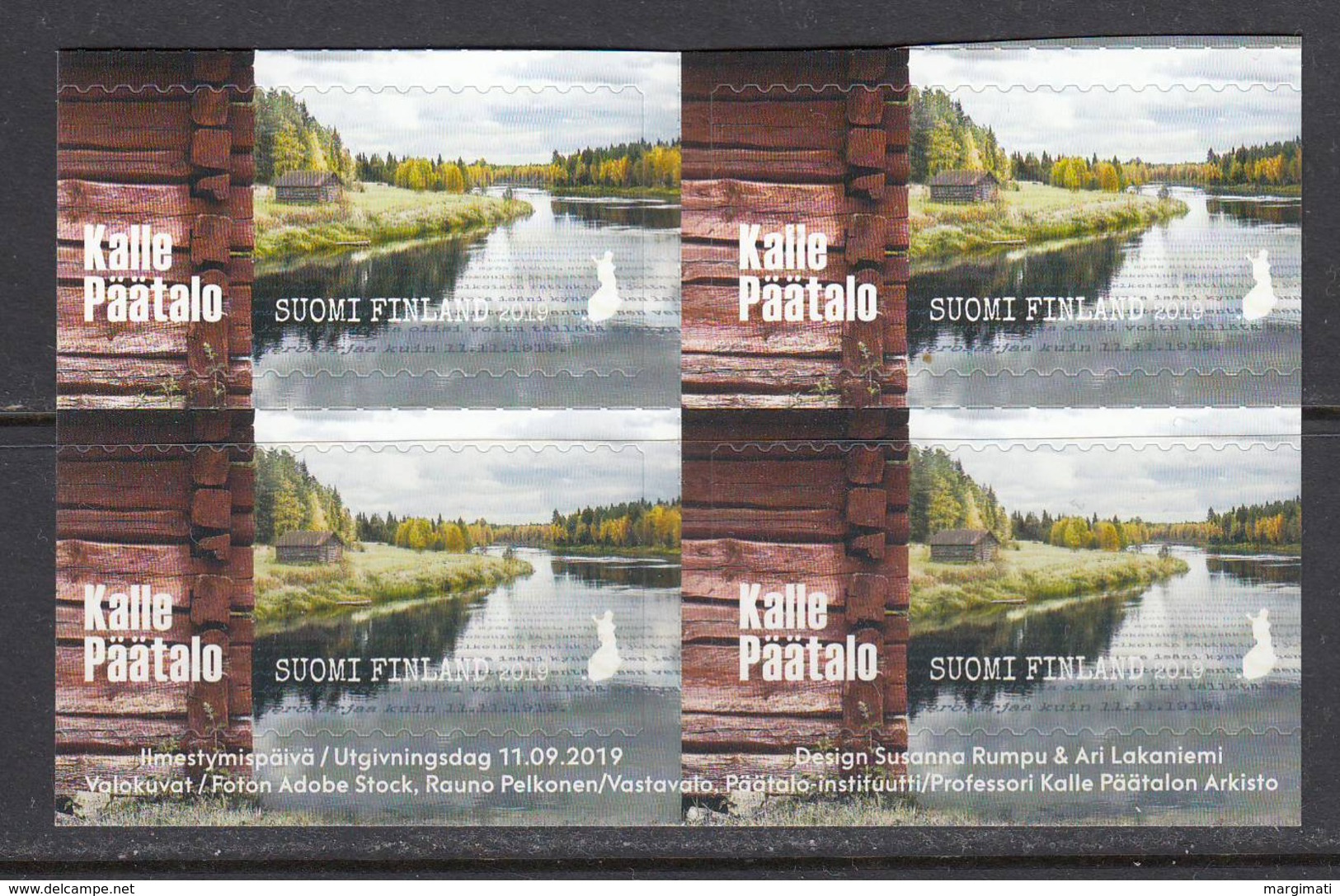 Finland 2019. Kalle Päätalo 100 Years - Writer. Vierer. MNH. Pf.** - Neufs