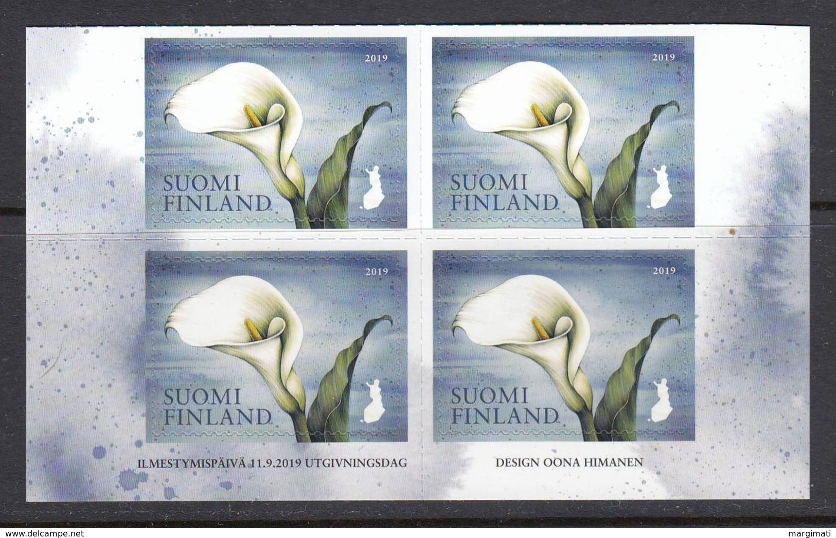 Finland 2019. Calla - Flowers. Vierer. MNH. Pf.** - Neufs