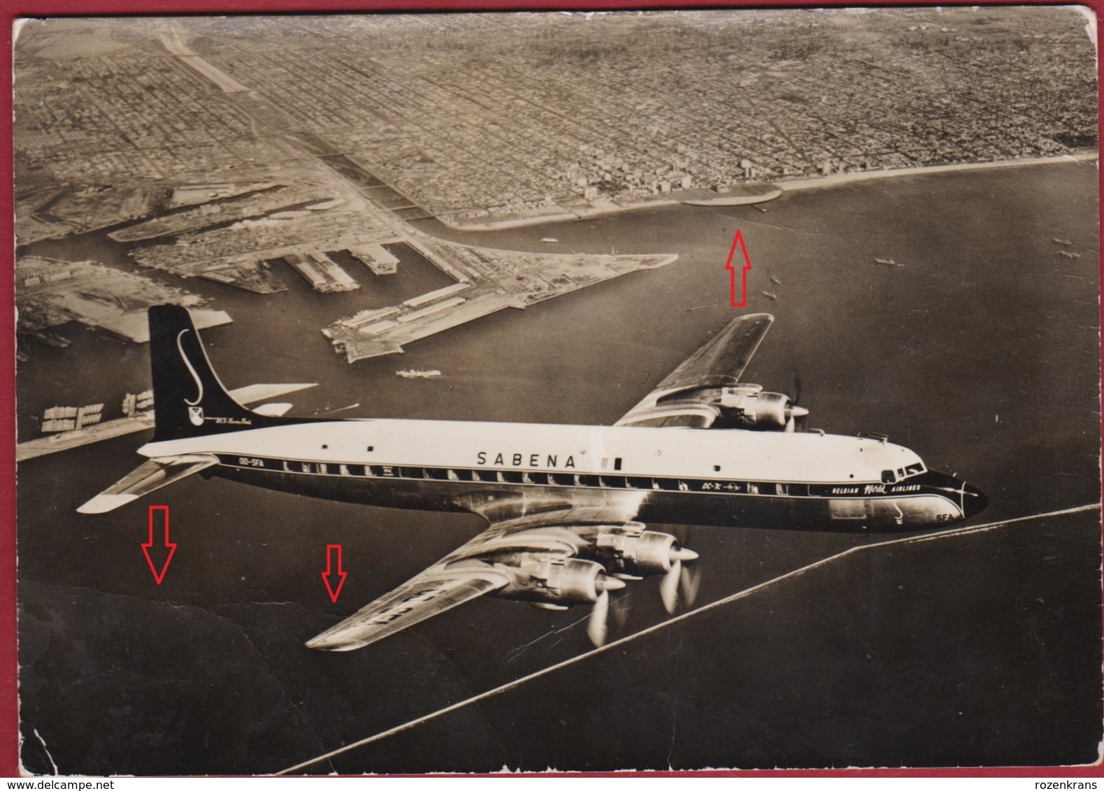 SABENA Belgian Airline Airlines Douglas DC-7C  Vliegtuig Avion Airplane Aircraft - 1946-....: Era Moderna