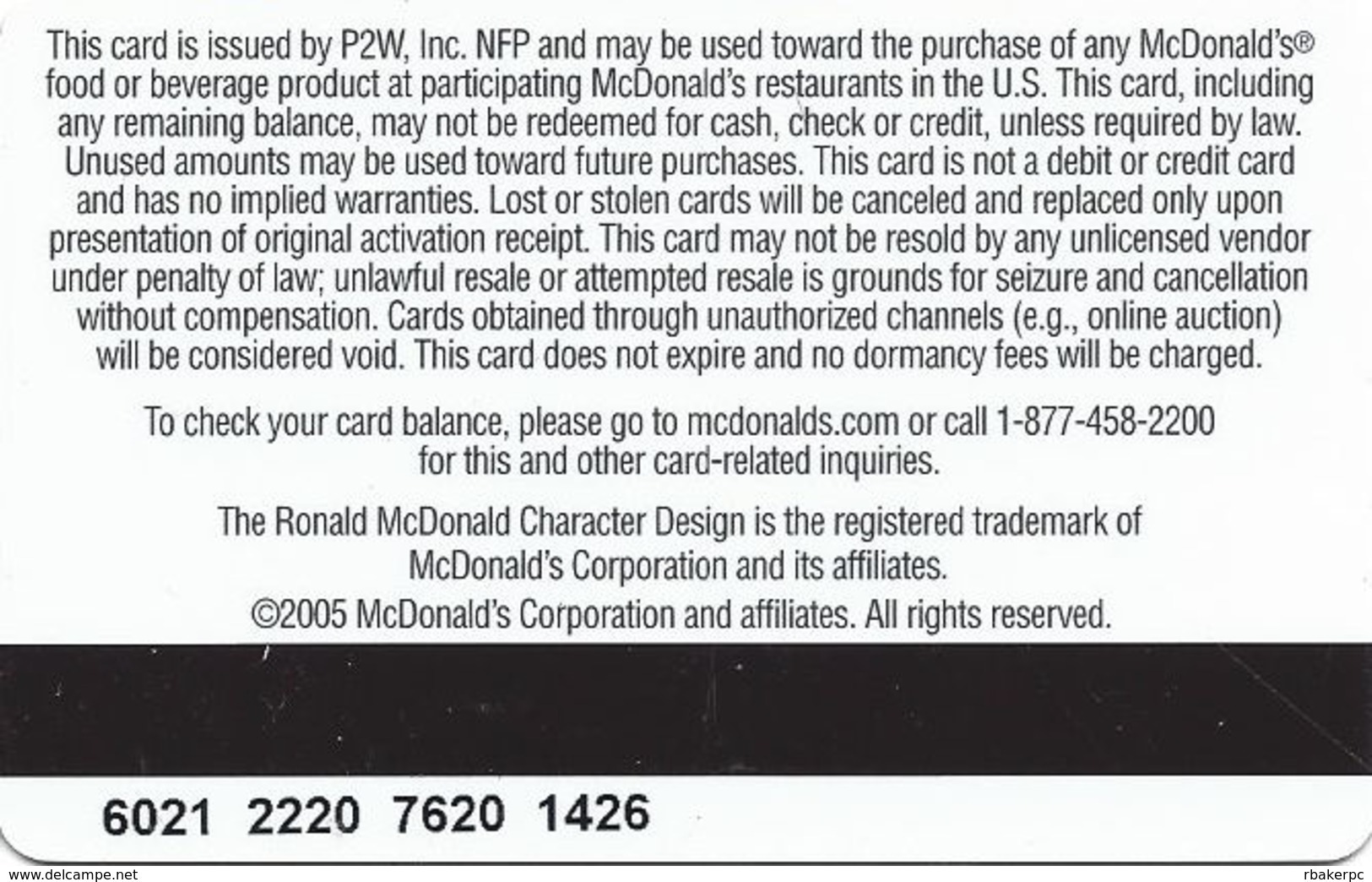 McDonalds Gift Card - Gift Cards