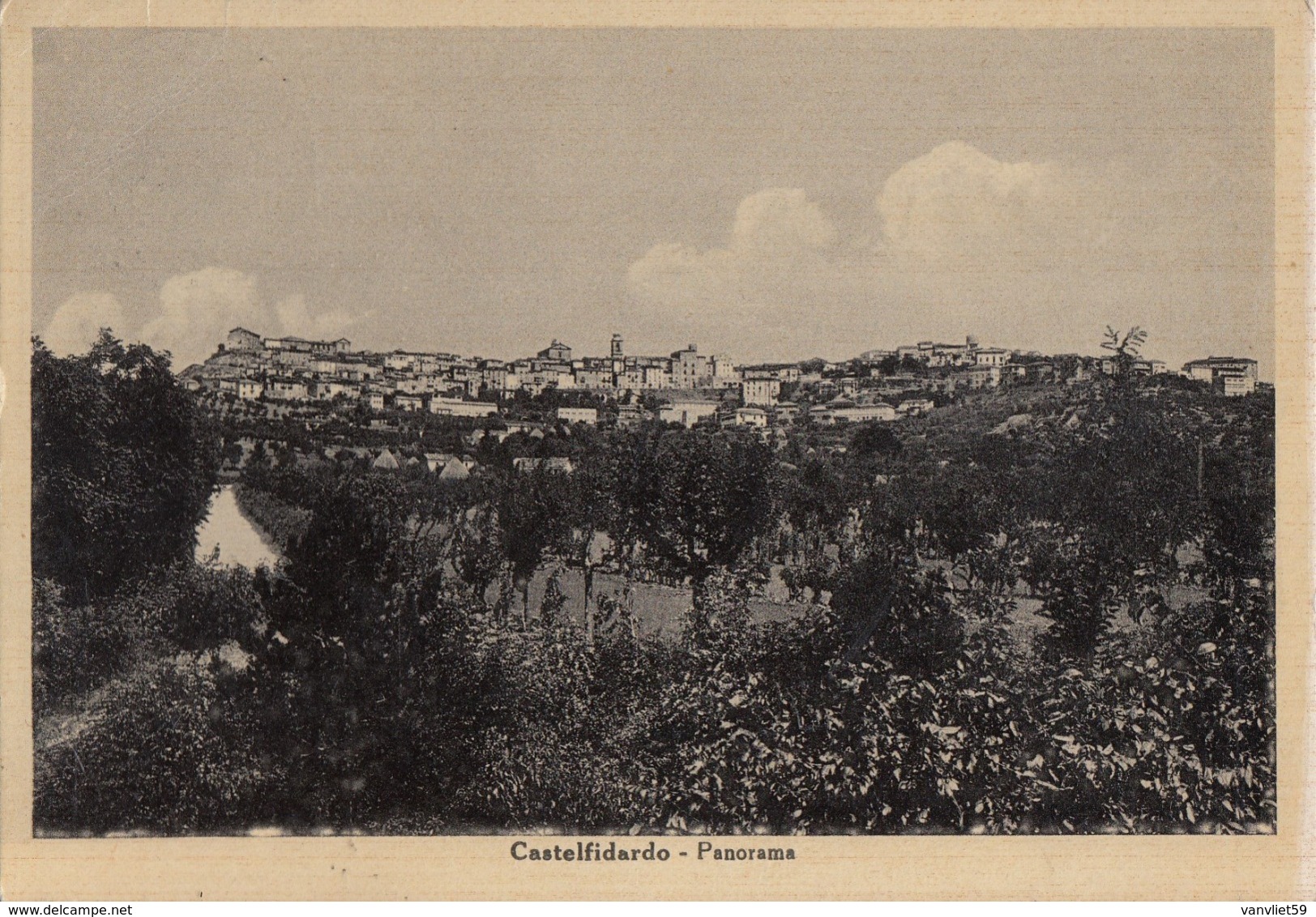 CASTELFIDARDO-ANCONA-PANORAMA-CARTOLINA VIAGGIATA IL 21-5-1958 - Ancona