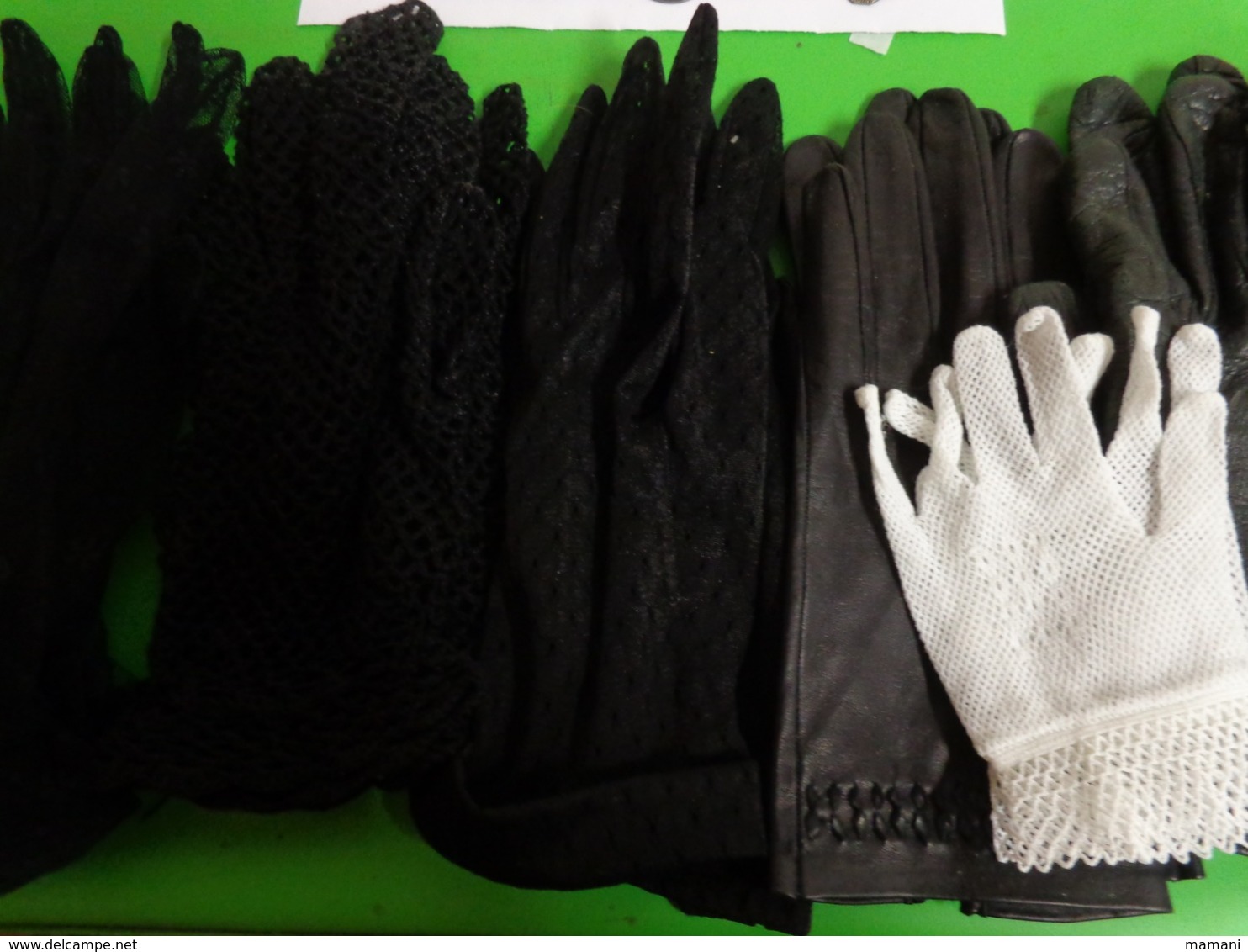 Lot De 6 Paires De Gants -cuir - Nylon Etc.... - Andere & Zonder Classificatie