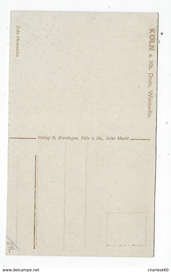 CPA - Allemagne - Köln - Dom - Westseite - Koeln