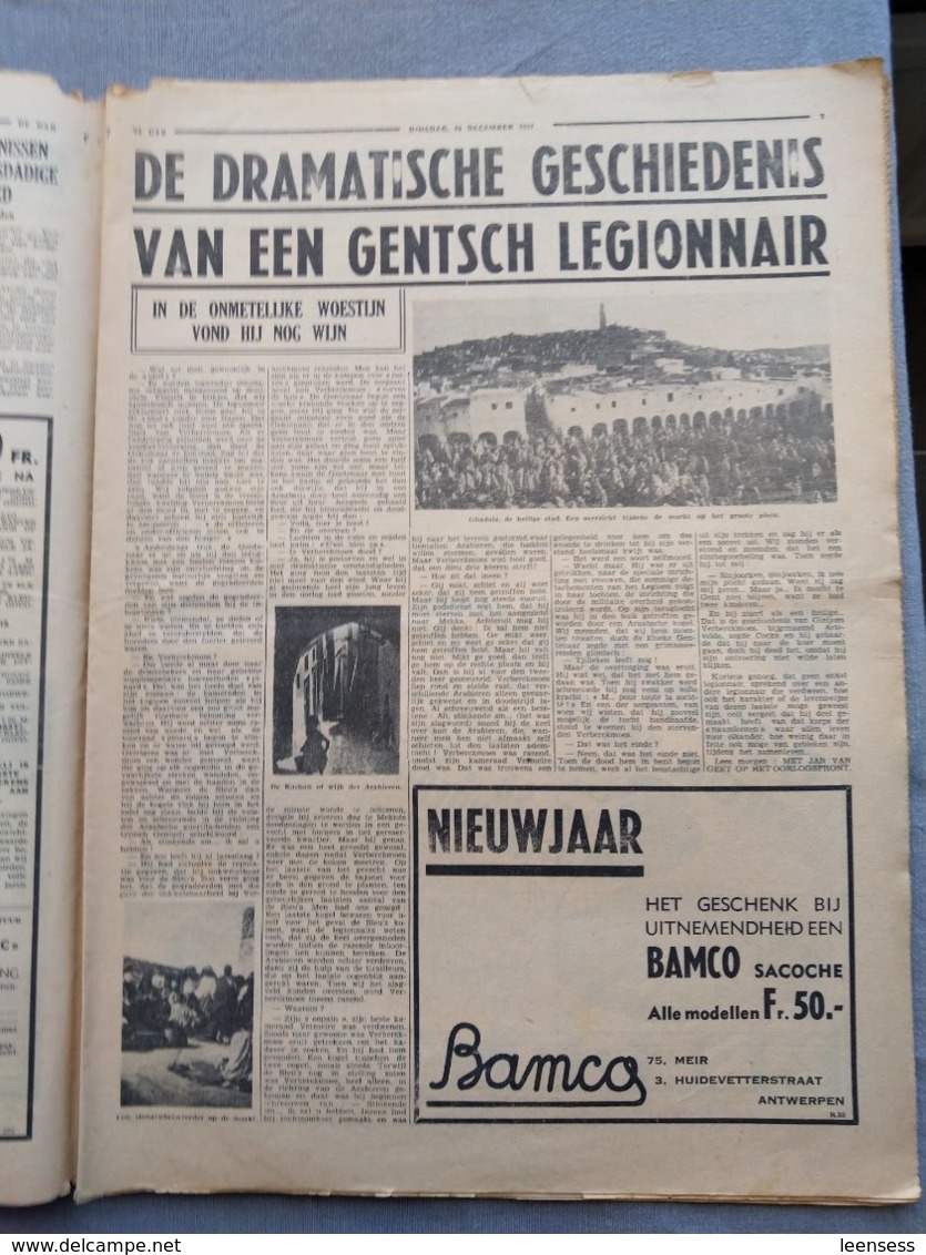 De Dag; Dagblad Antwerpen; 1937; Koningshuis; Kerstmis; Kerstboom; - Allgemeine Literatur