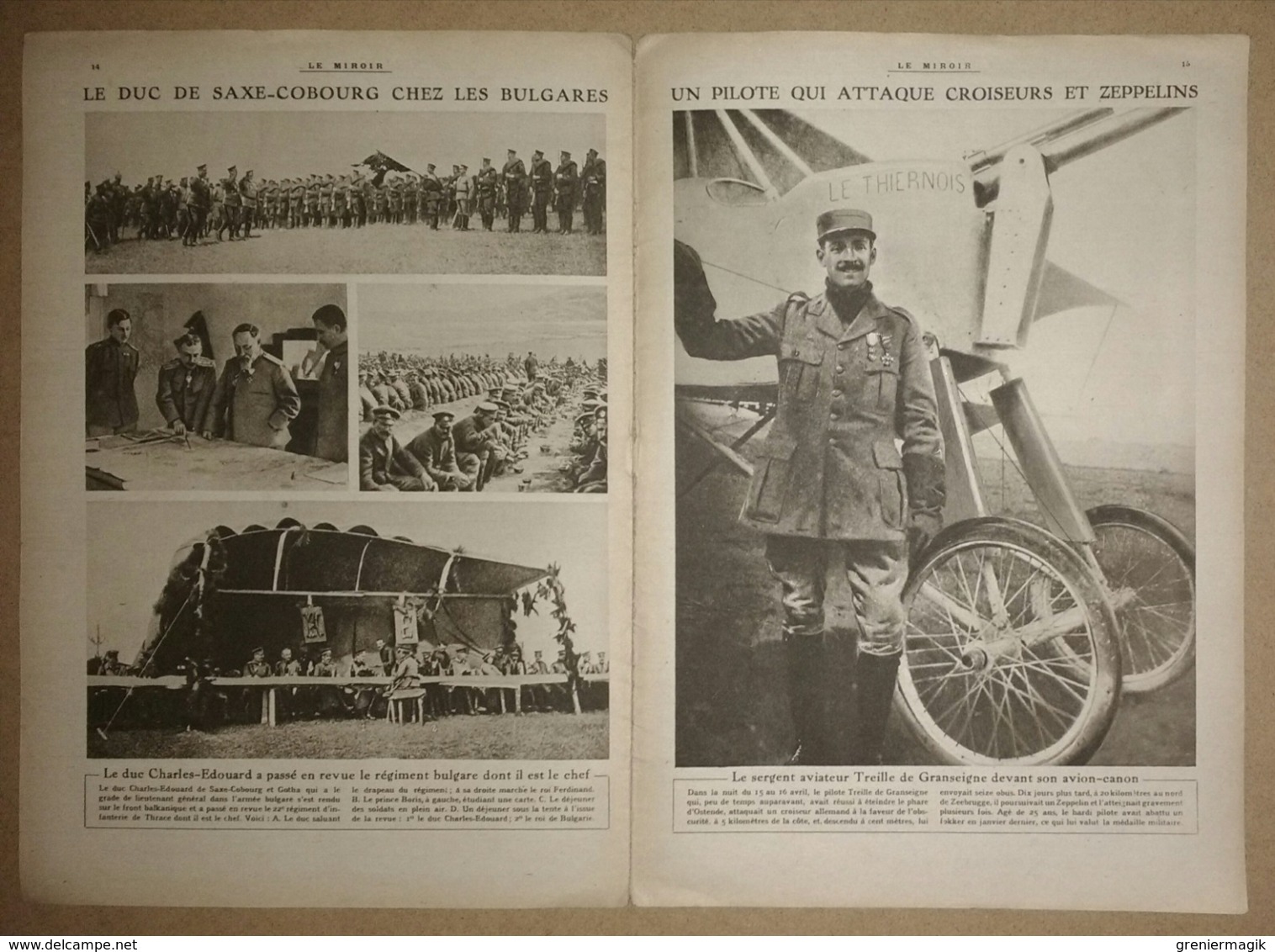 Le miroir du 14/05/1916 Kalitine et Lastotchkine (Erzeroum) - Aviateur Treille de Granseigne - Révolte irlandaise Dublin