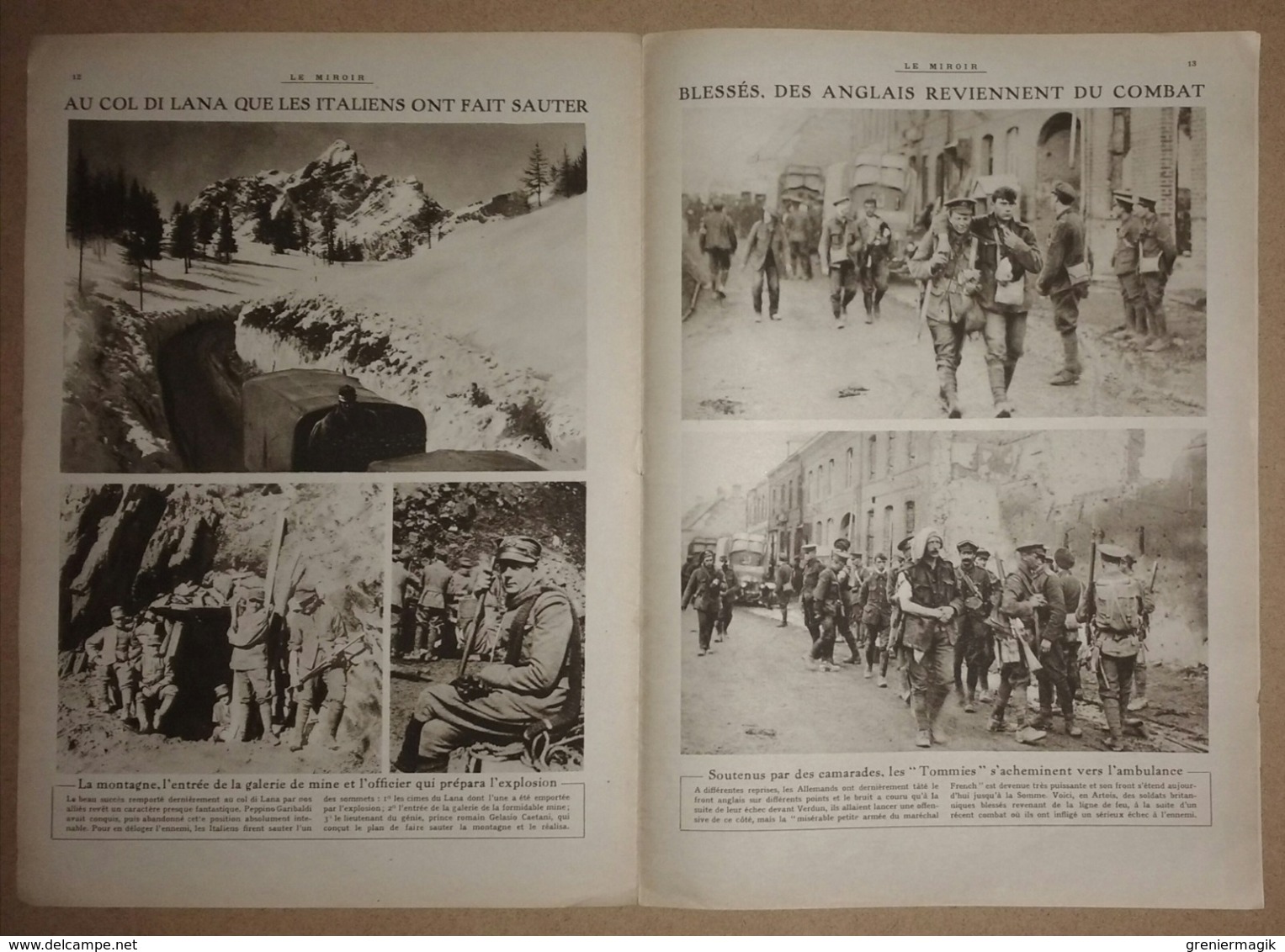 Le miroir du 28/05/1916 Naufrage du Zeppelin L-20 en Norvège - Bombardement de l'église de Poperinghe - Guynemer