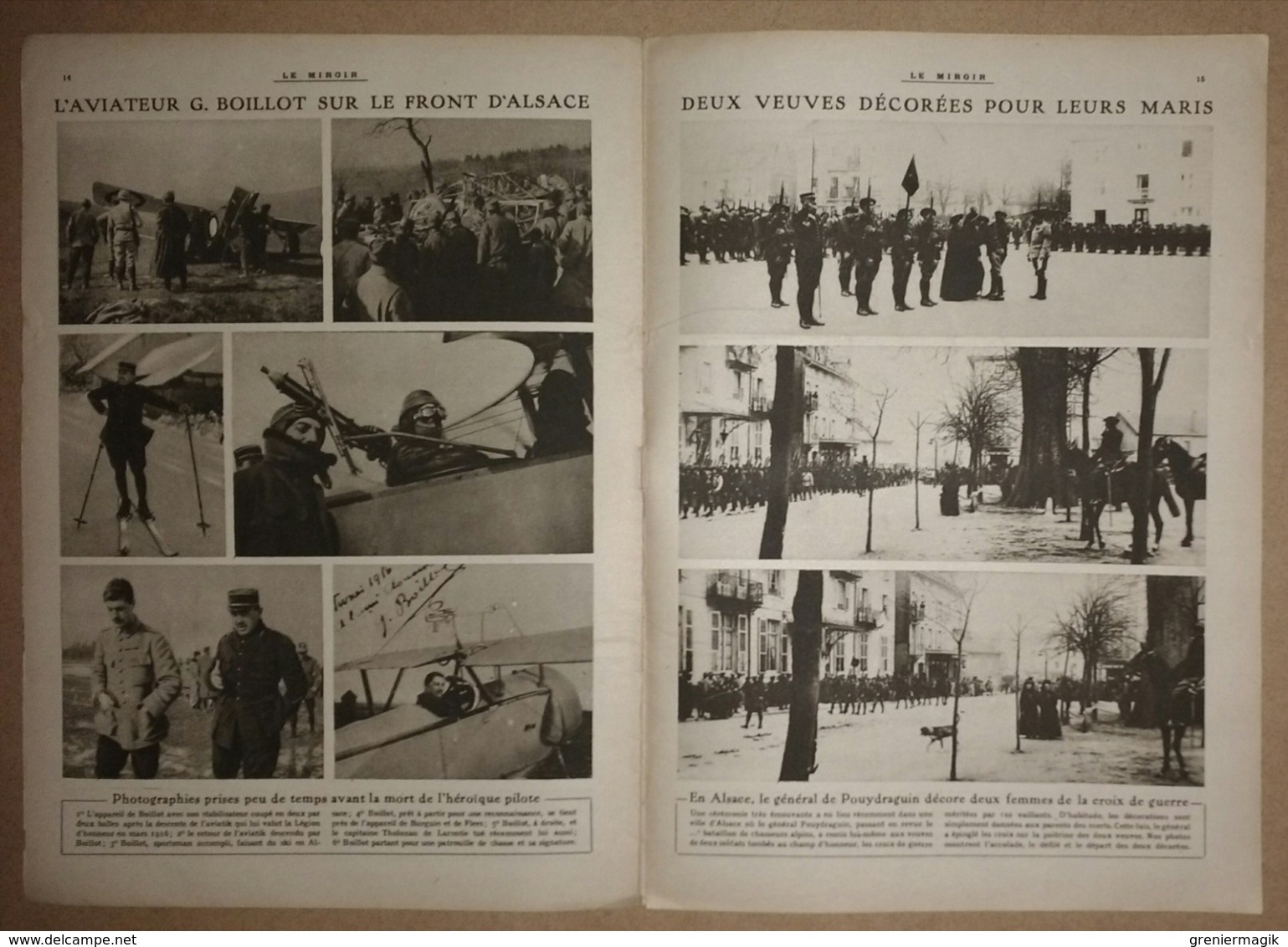 Le miroir du 4/06/1916 Pilote aviateur Boillot - Procès du traître Sir Roger Casement - Venizelos Grèce - Nungesser