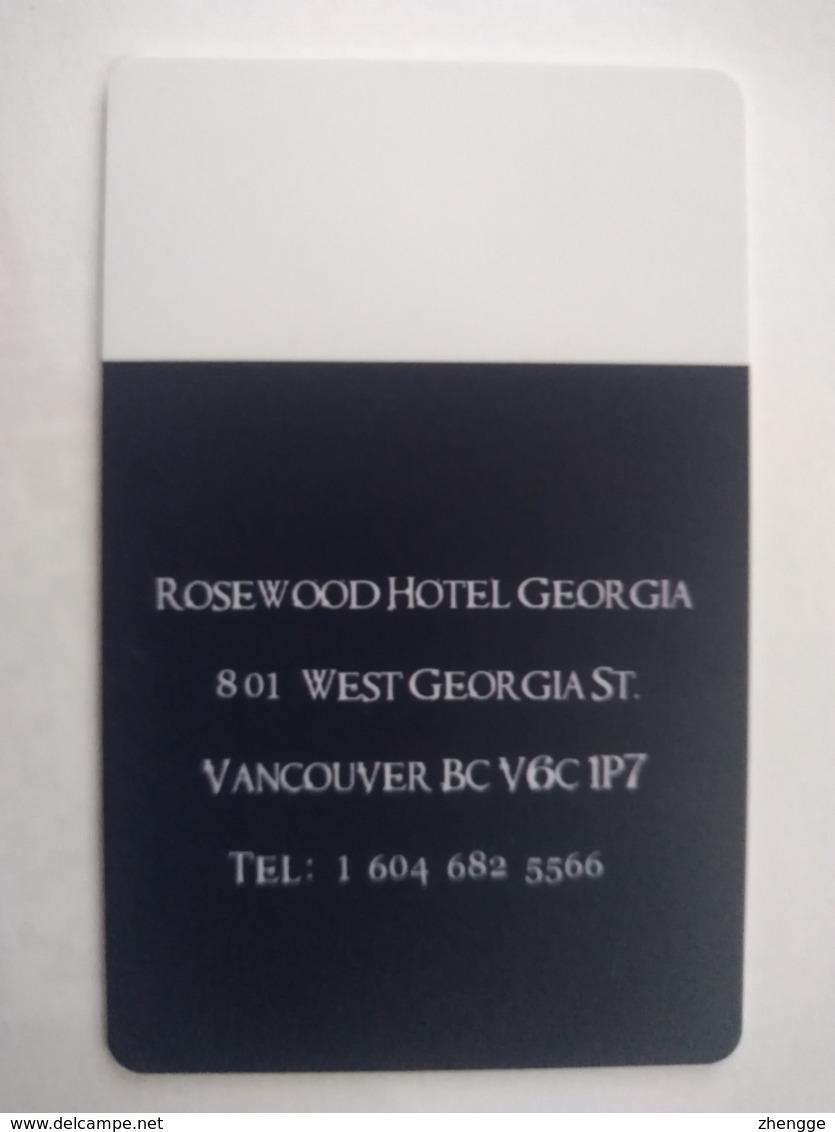 Canada Hotel Key ,Rosewood Hotel Georgia , Vancouver, BC (1pcs) - Chiavi Elettroniche Di Alberghi