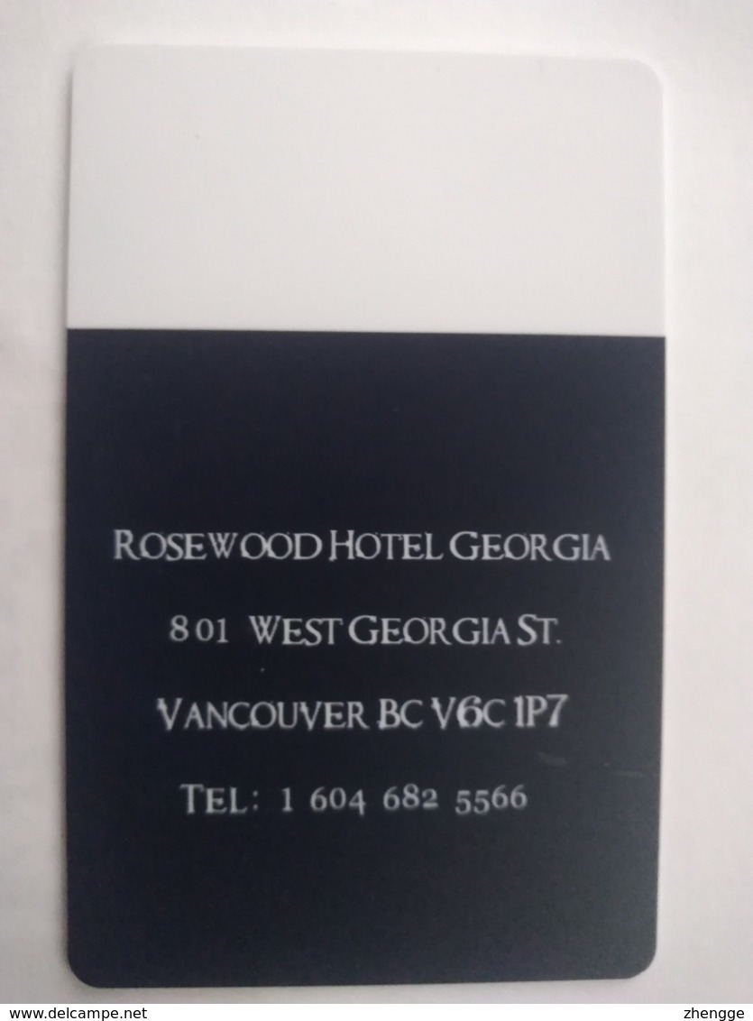 Canada Hotel Key ,Rosewood Hotel Georgia , Vancouver, BC (1pcs) - Cartes D'hotel