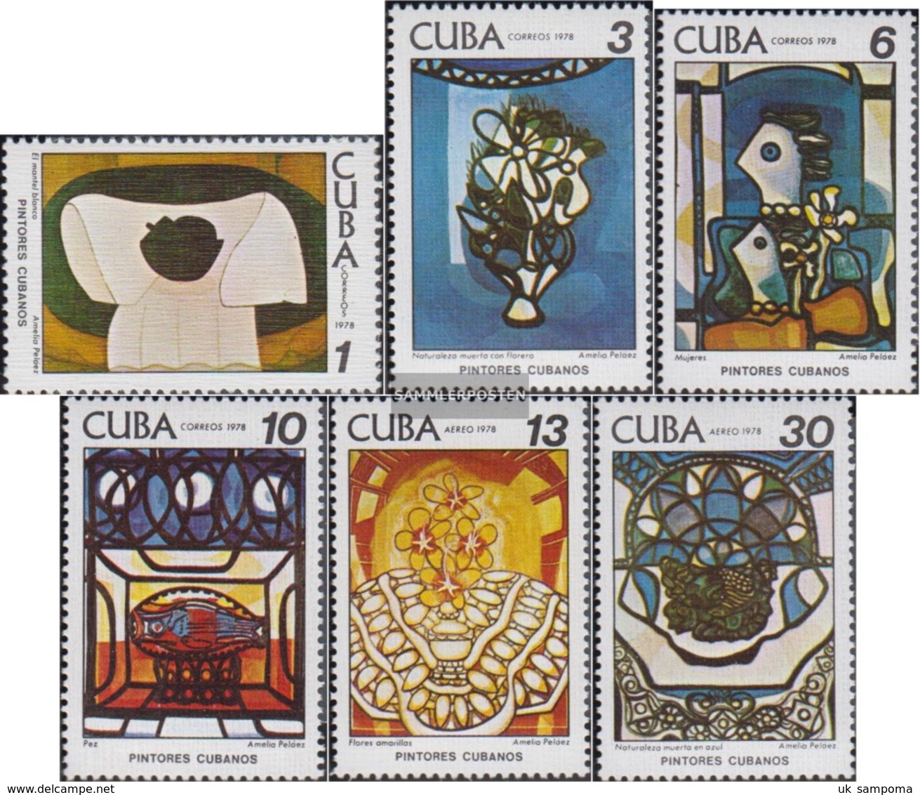 Cuba 2337-2342 (complete Issue) Fine Used / Cancelled 1978 Paintings Of A. Pelaez - Gebraucht