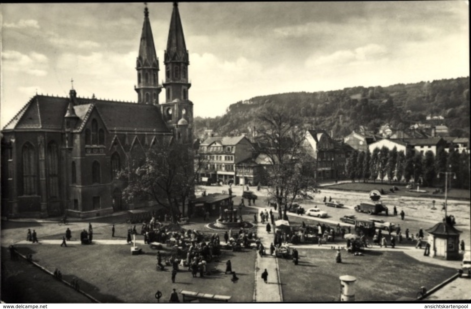 Cp Meiningen In Südthüringen, Platz Der Republik, Kirche - Sonstige & Ohne Zuordnung