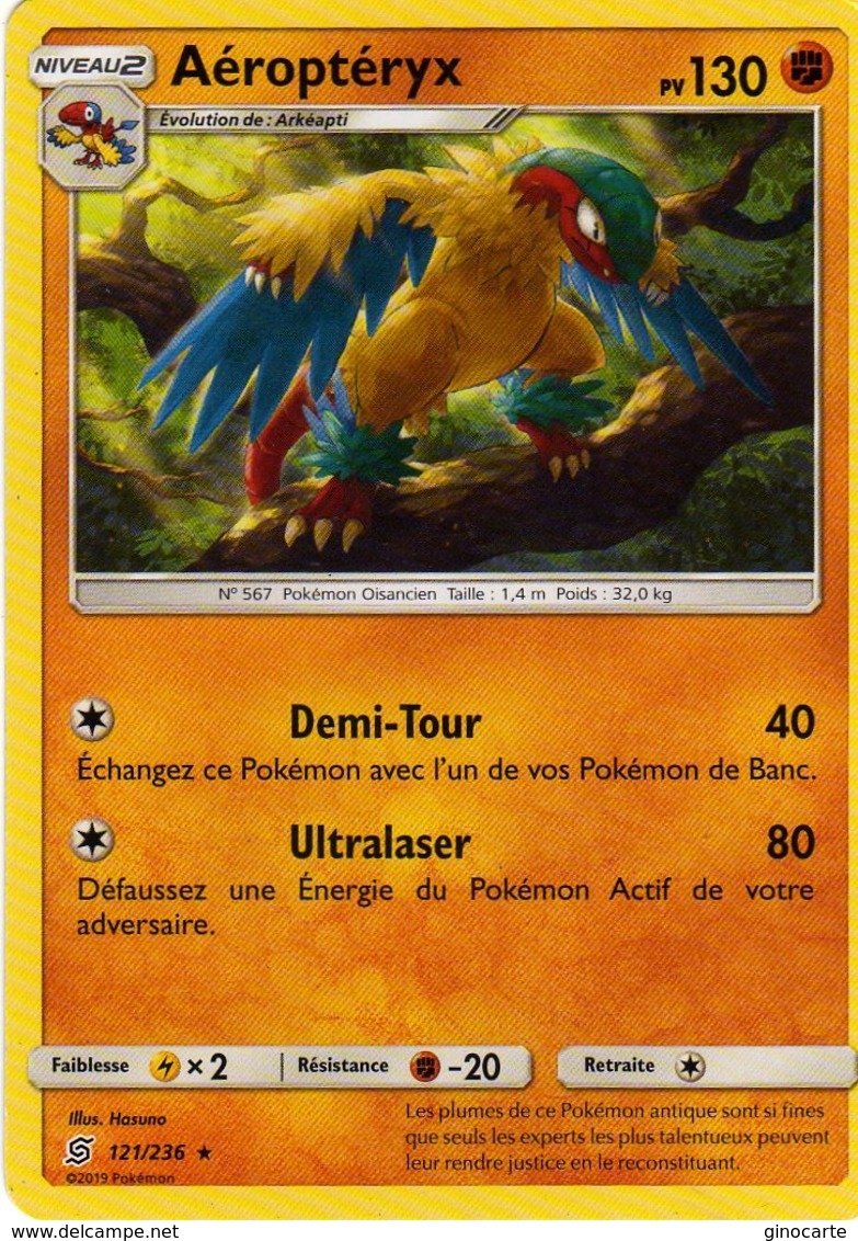 Carte Pokemon 121/236 Aeropteryx 130pv 2019 - Sonstige & Ohne Zuordnung