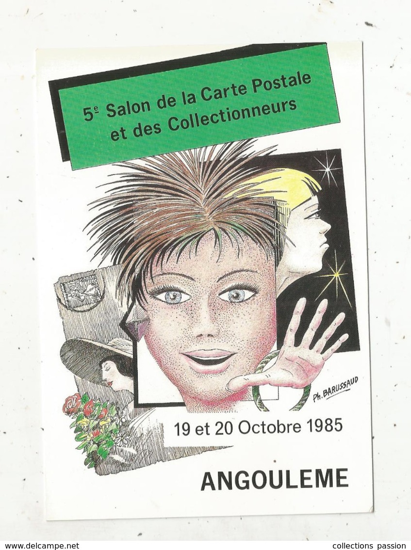 Cp, Bourses& Salons De Collections, 5 E Salon De La Carte Postale Et Des Collectionneurs,1985, ANGOULEME - Bourses & Salons De Collections