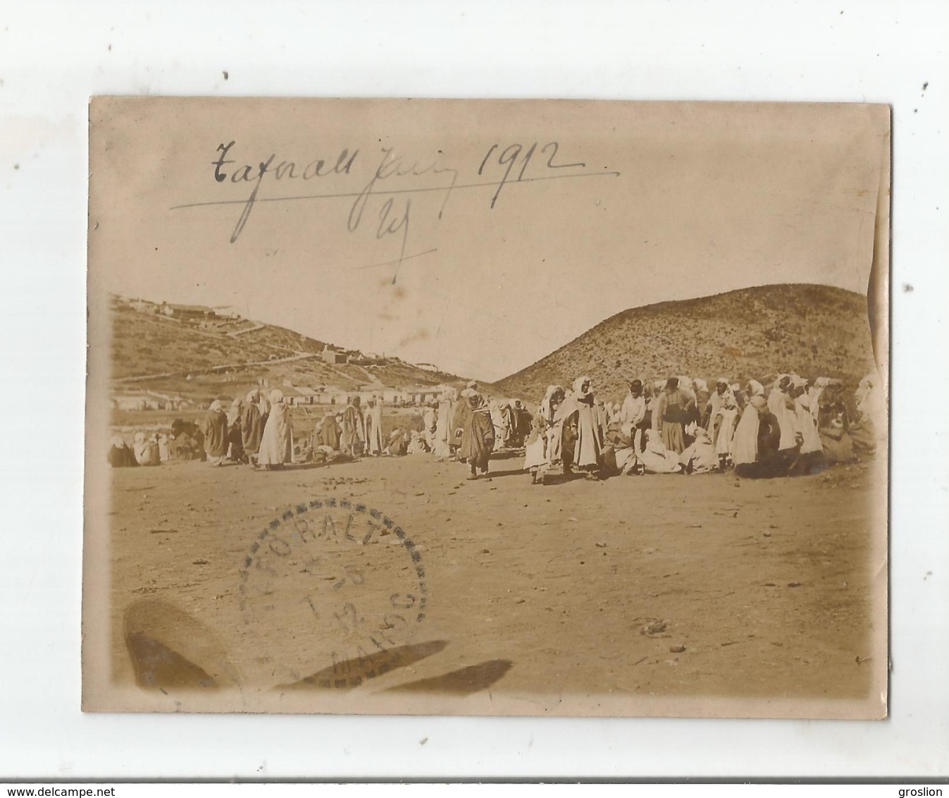 TAFORALT (TAFOUGHALT MAROC) PHOTO GROUPE DE MAROCAINS JUIN 1912 - Places