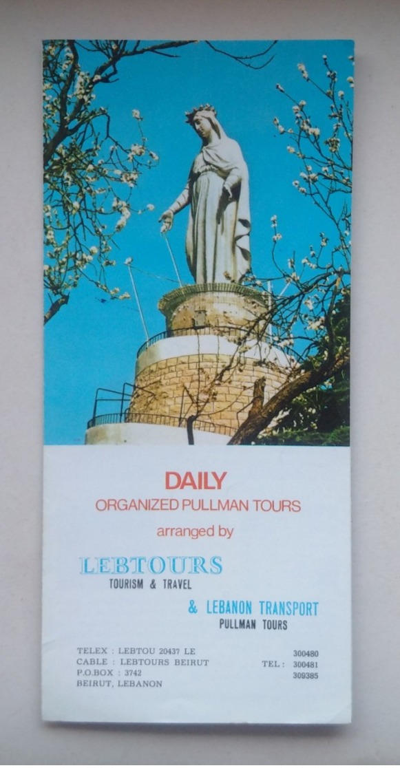 Lebanon Liban Pullman Tours Program & Price List Programme & Liste De Prix Tourist Brochure Depliant Touristique 70's - Tourism Brochures