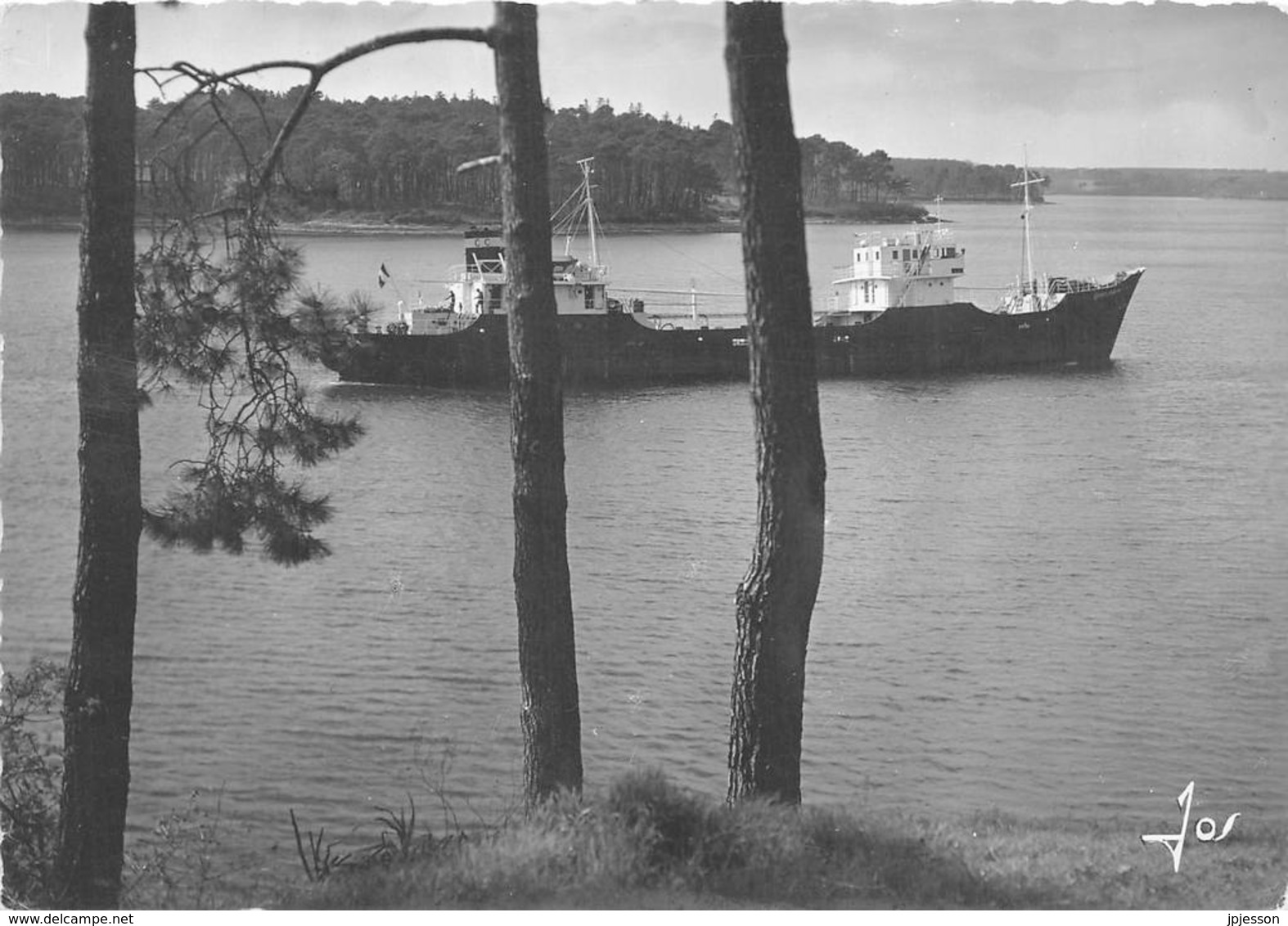 FINISTERE  29  BENODET - VUE DU BELVEDERE VERS L'ENTREE DE LA RIVIERE - CARGO - CACHET - Bénodet